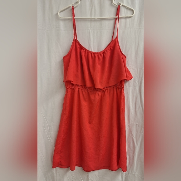 Dots Dresses & Skirts - NWT Dots Red Ruffle Spaghetti Strap Dress Size L